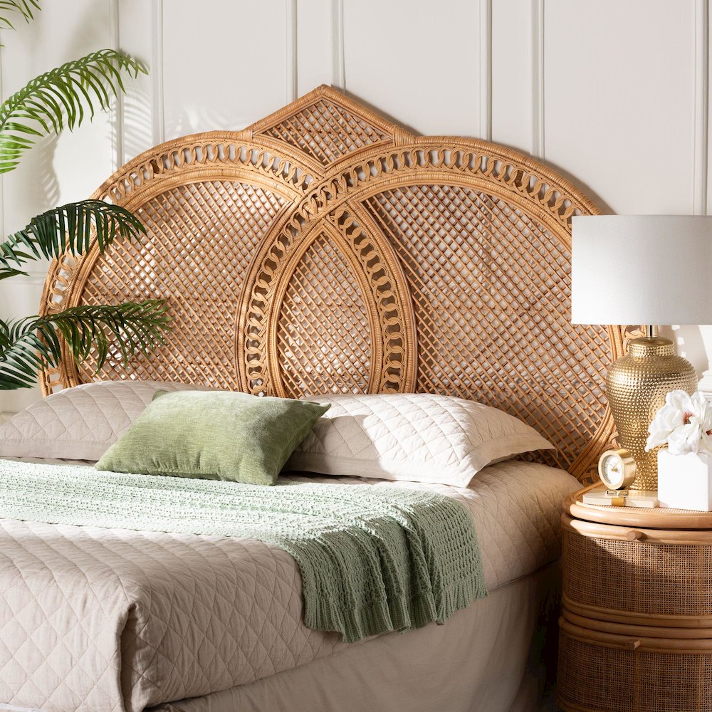 Nerita Natural Rattan Standalone Headboard. Picture 4