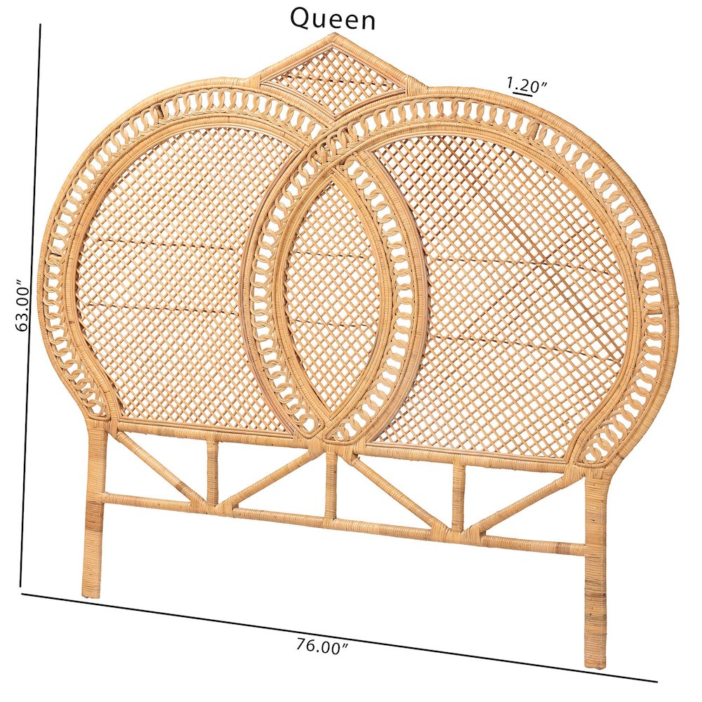 Nerita Natural Rattan Standalone Headboard. Picture 5