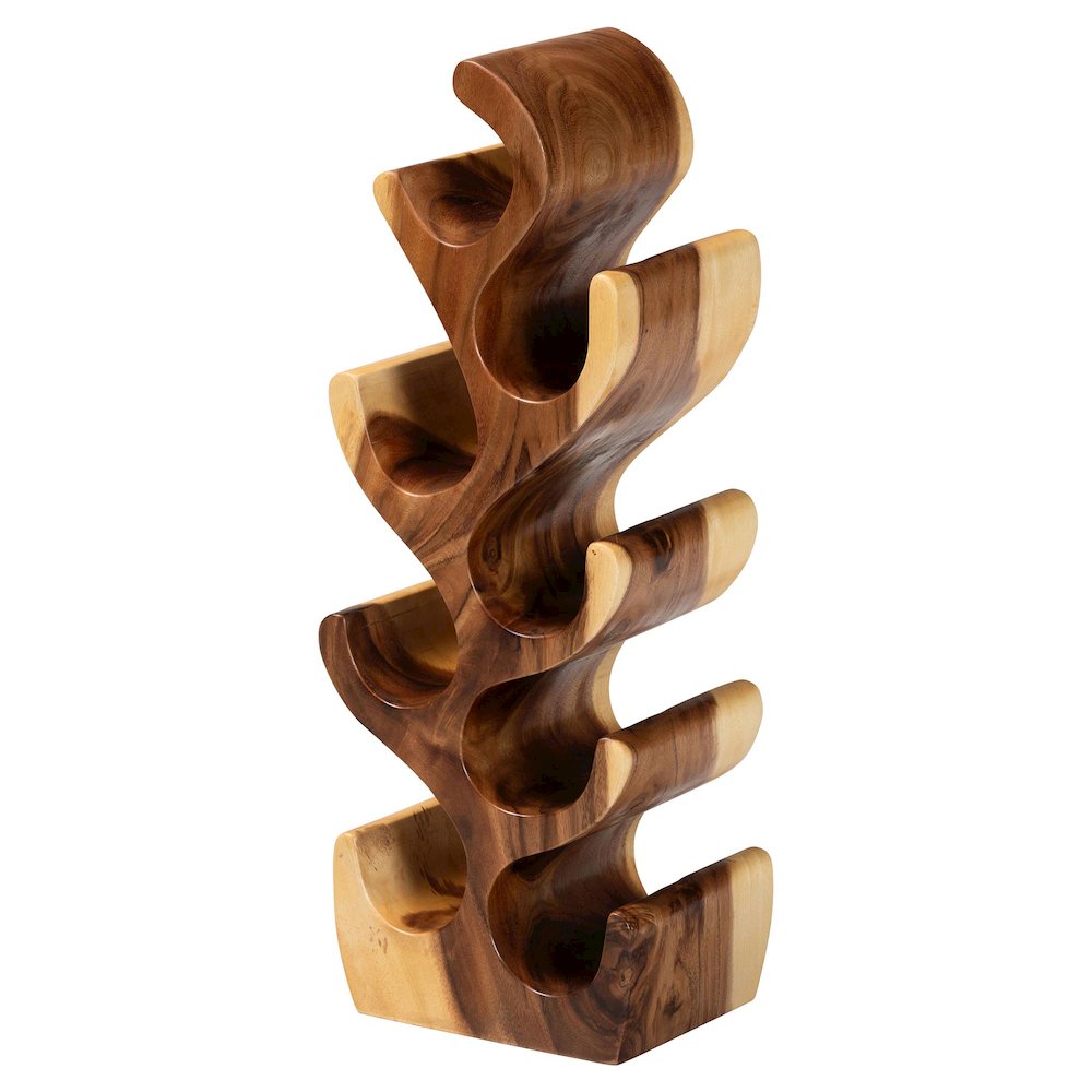 Matana Suar Wood Wine Rack. Picture 2