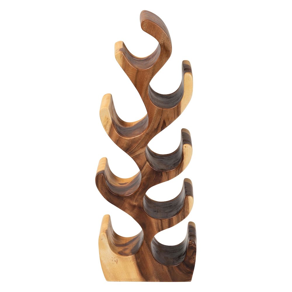 Matana Suar Wood Wine Rack. Picture 1