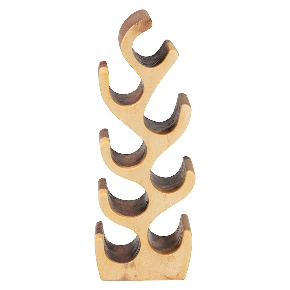 Matana Suar Wood Wine Rack. Picture 4