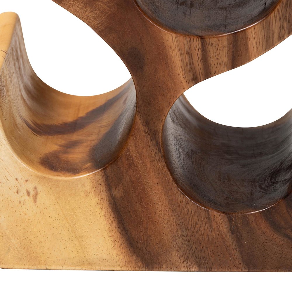 Matana Suar Wood Wine Rack. Picture 6