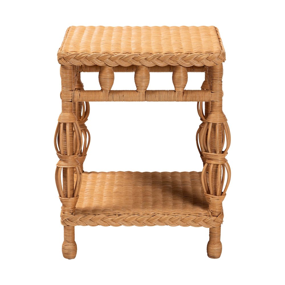 Dolby Natural Rattan End Table - Handwoven Wicker Side Table. Picture 3