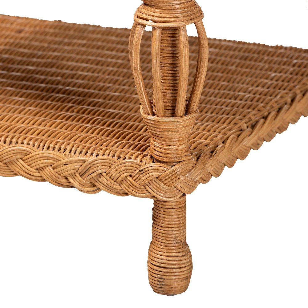 Dolby Natural Rattan End Table - Handwoven Wicker Side Table. Picture 5