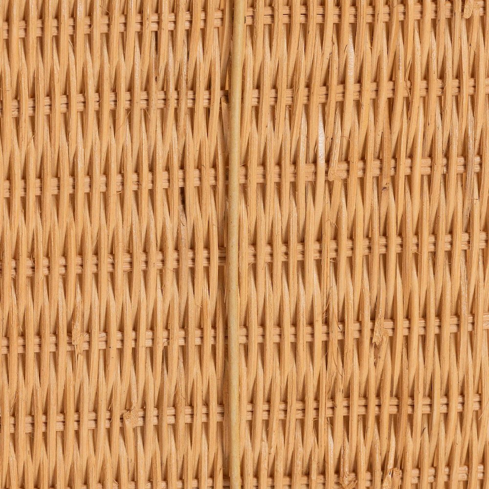 Natural Rattan Footstool - Sculptural Handwoven Ottoman. Picture 5