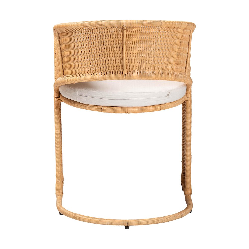 Palm Bohemian Light Honey Rattan Dining Chair. Picture 4