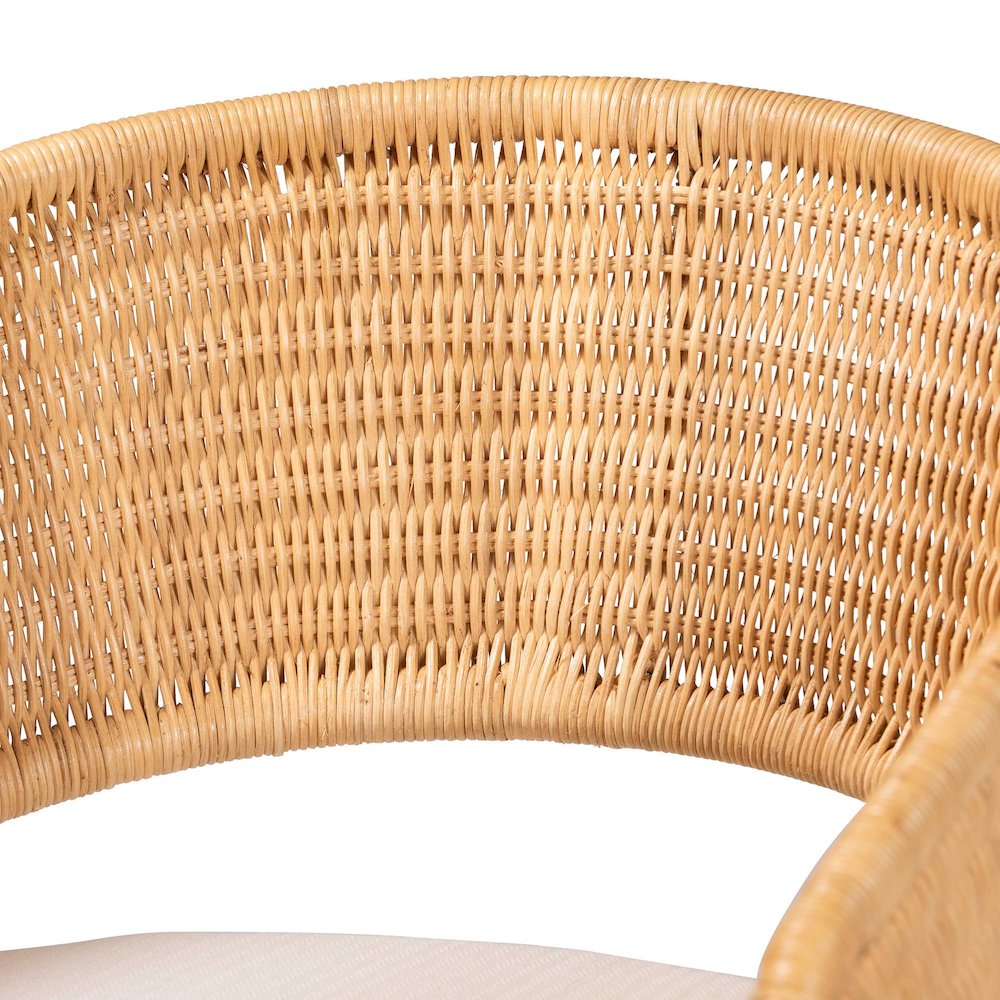 Palm Bohemian Light Honey Rattan Dining Chair. Picture 5