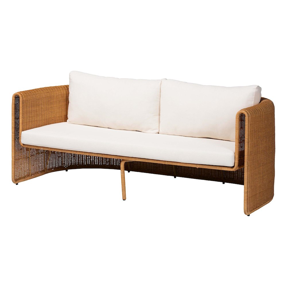 Natural Rattan 3-Piece Living Room Set - Lounge Sofa and Armchairs. Picture 3