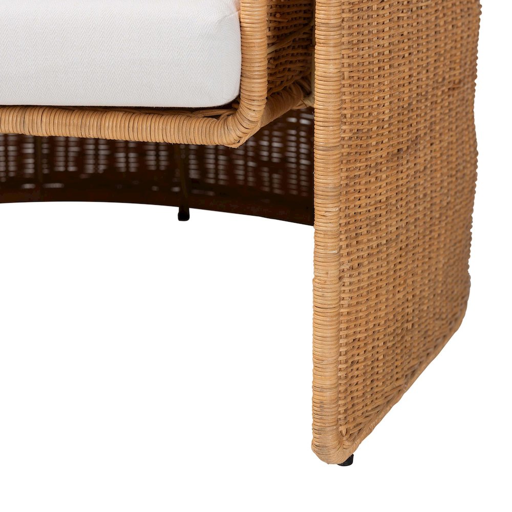 Natural Rattan 3-Piece Living Room Set - Lounge Sofa and Armchairs. Picture 4
