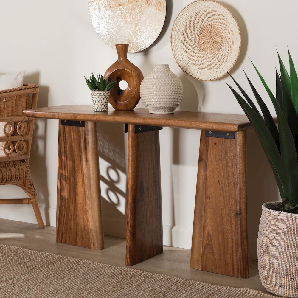 Wood Console Table - Live Edge Statement Table for Entryway or Living Room. Picture 6