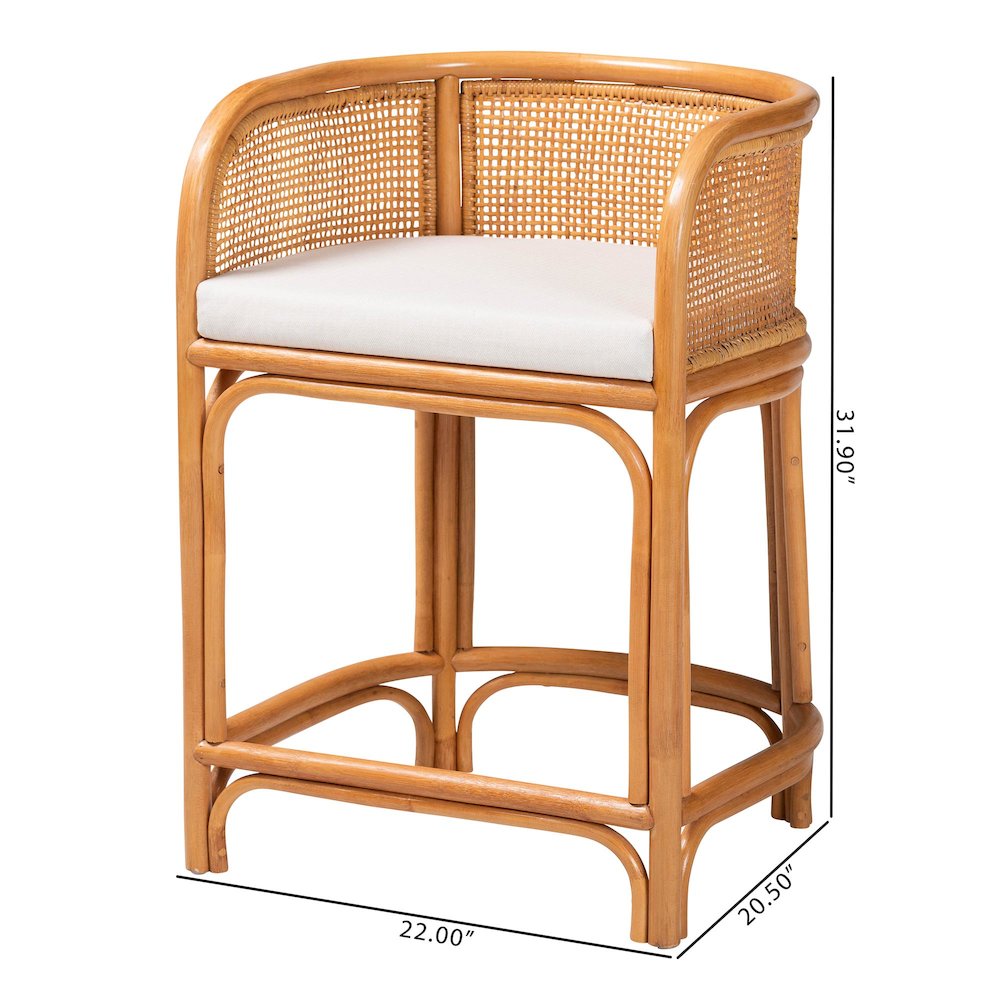Aria Natural Rattan Counter Stool. Picture 9