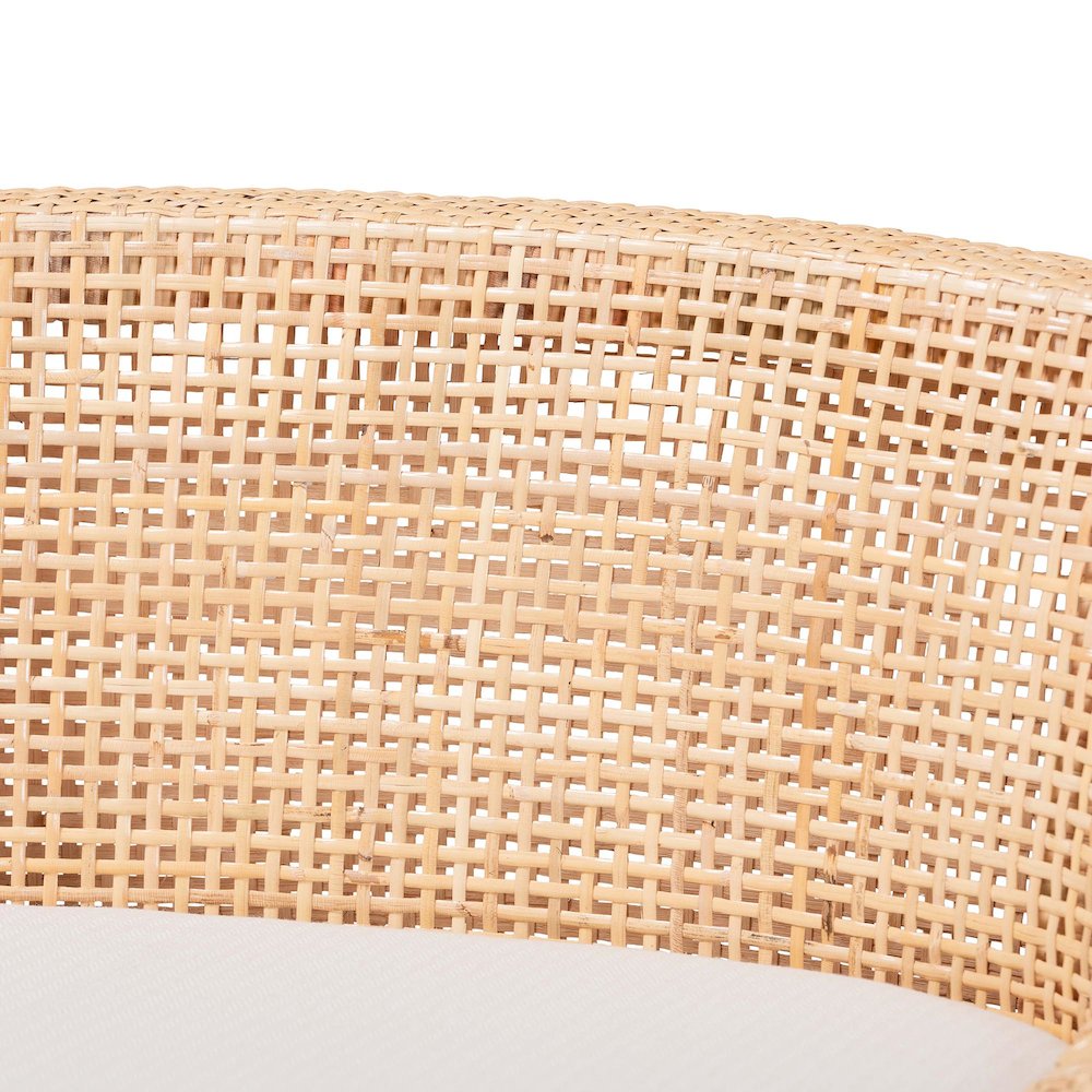 Natural Rattan Counter Stool - Handcrafted Wingback Counter Chair. Picture 5