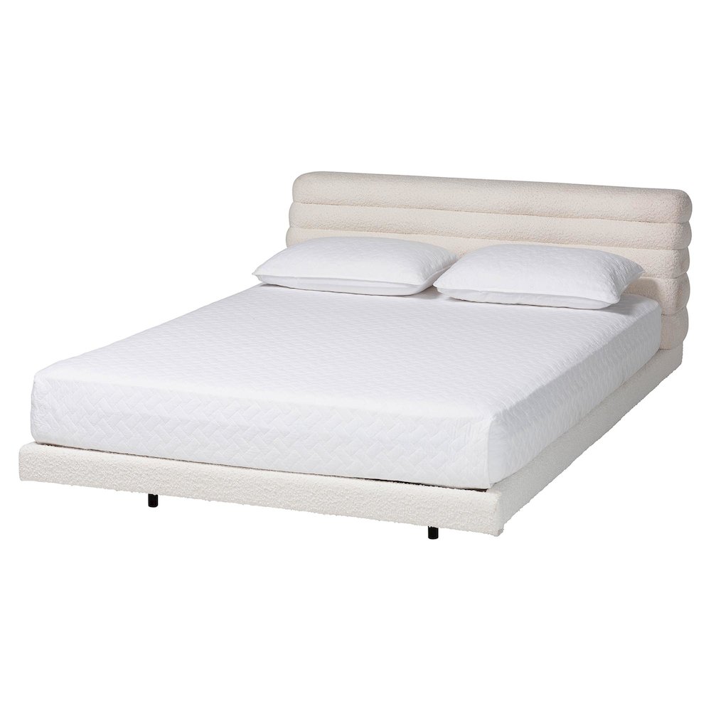 Baxton Studio Alfie Boucle Floating Bed. Picture 2