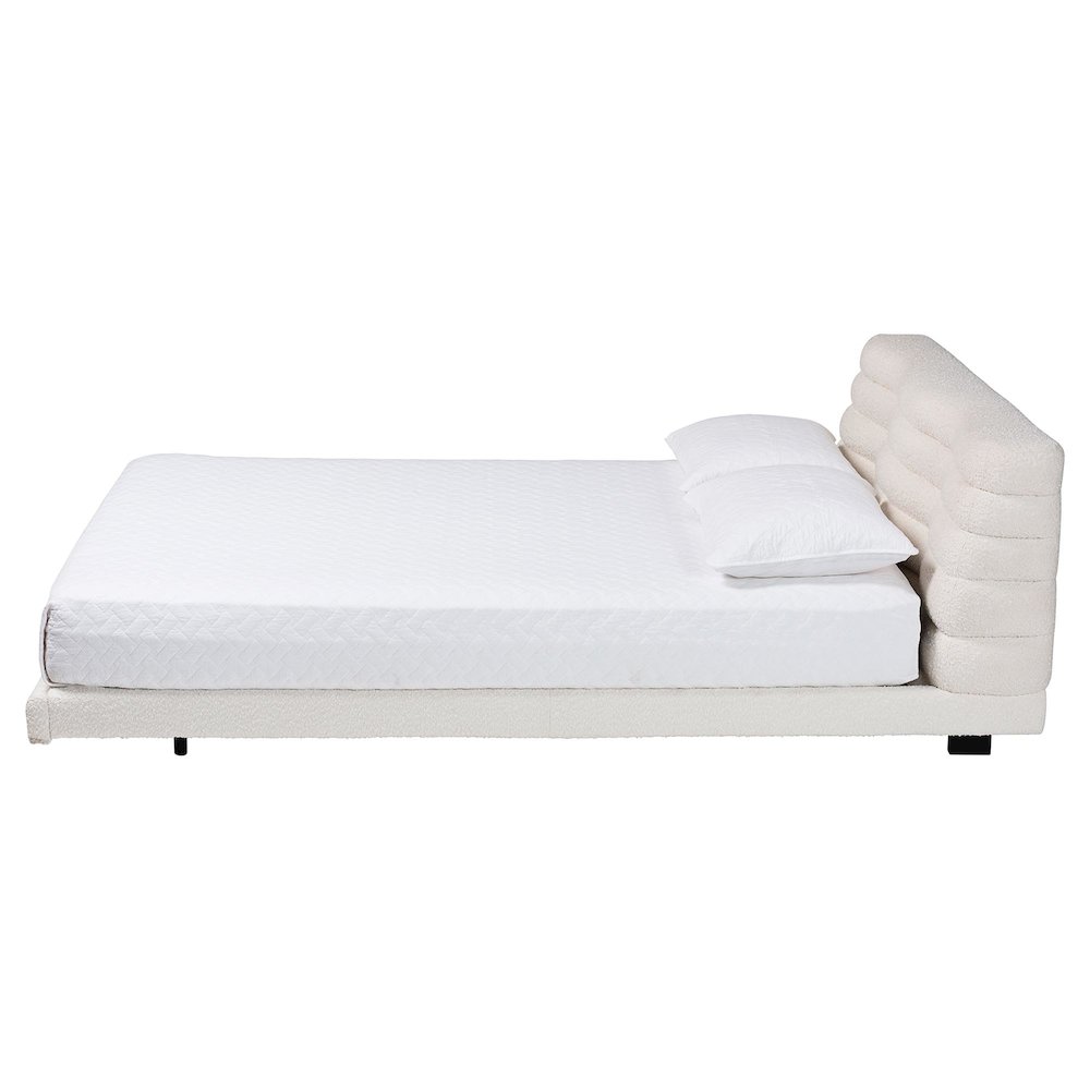 Baxton Studio Alfie Boucle Floating Bed. Picture 1