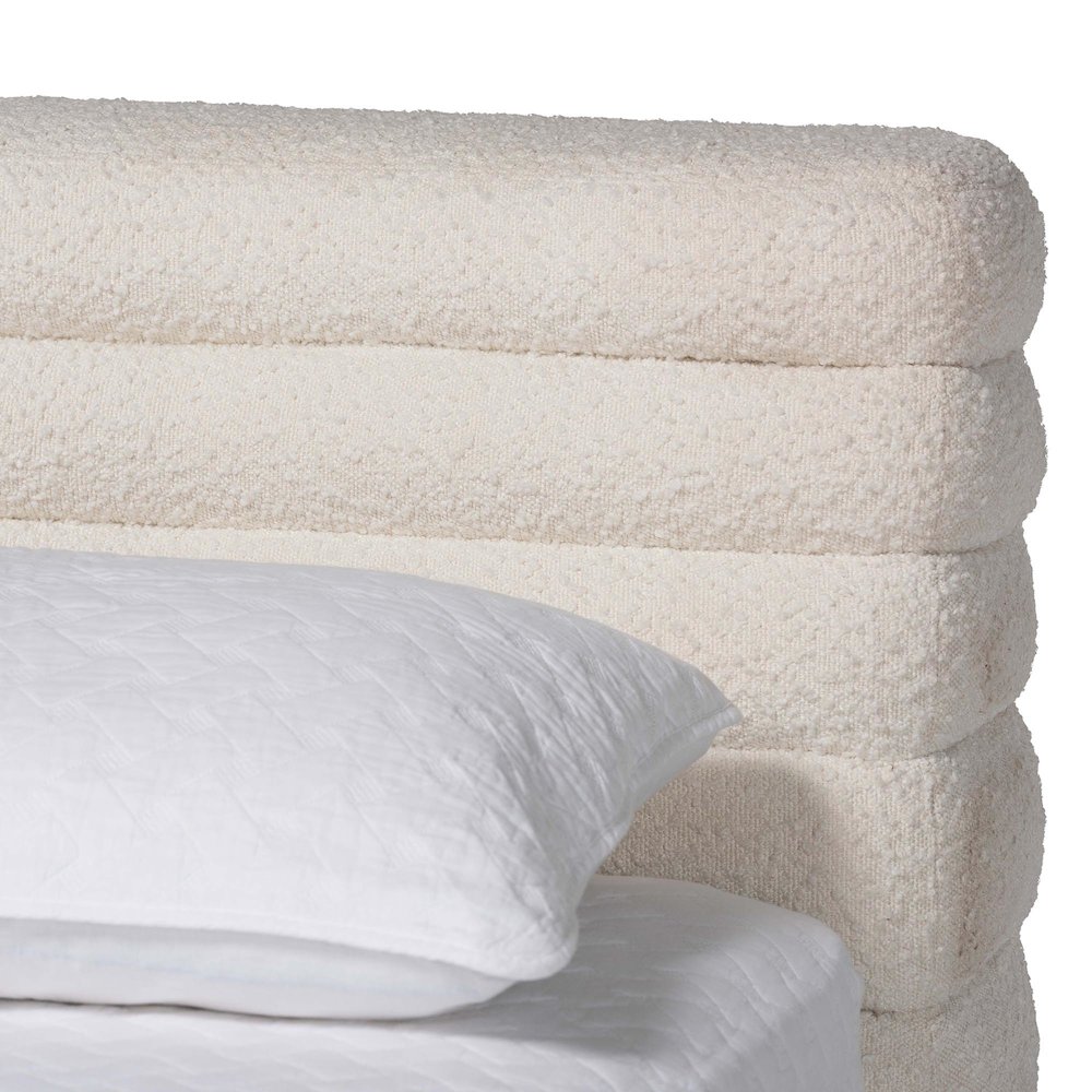 Baxton Studio Alfie Boucle Floating Bed. Picture 4