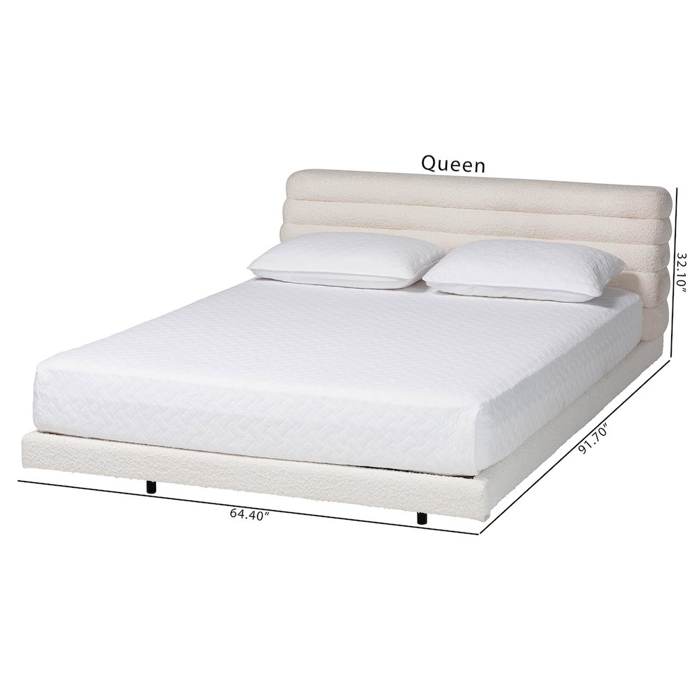Baxton Studio Alfie Boucle Floating Bed. Picture 7