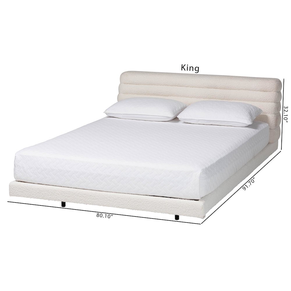 Baxton Studio Alfie Boucle Floating Bed. Picture 8