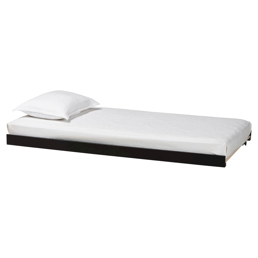 Trundle - Underbed Low-Profile Rolling Base, Twin, Black. Picture 1