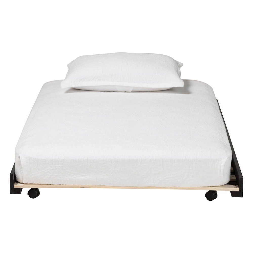 Trundle - Underbed Low-Profile Rolling Base, Twin, Black. Picture 2