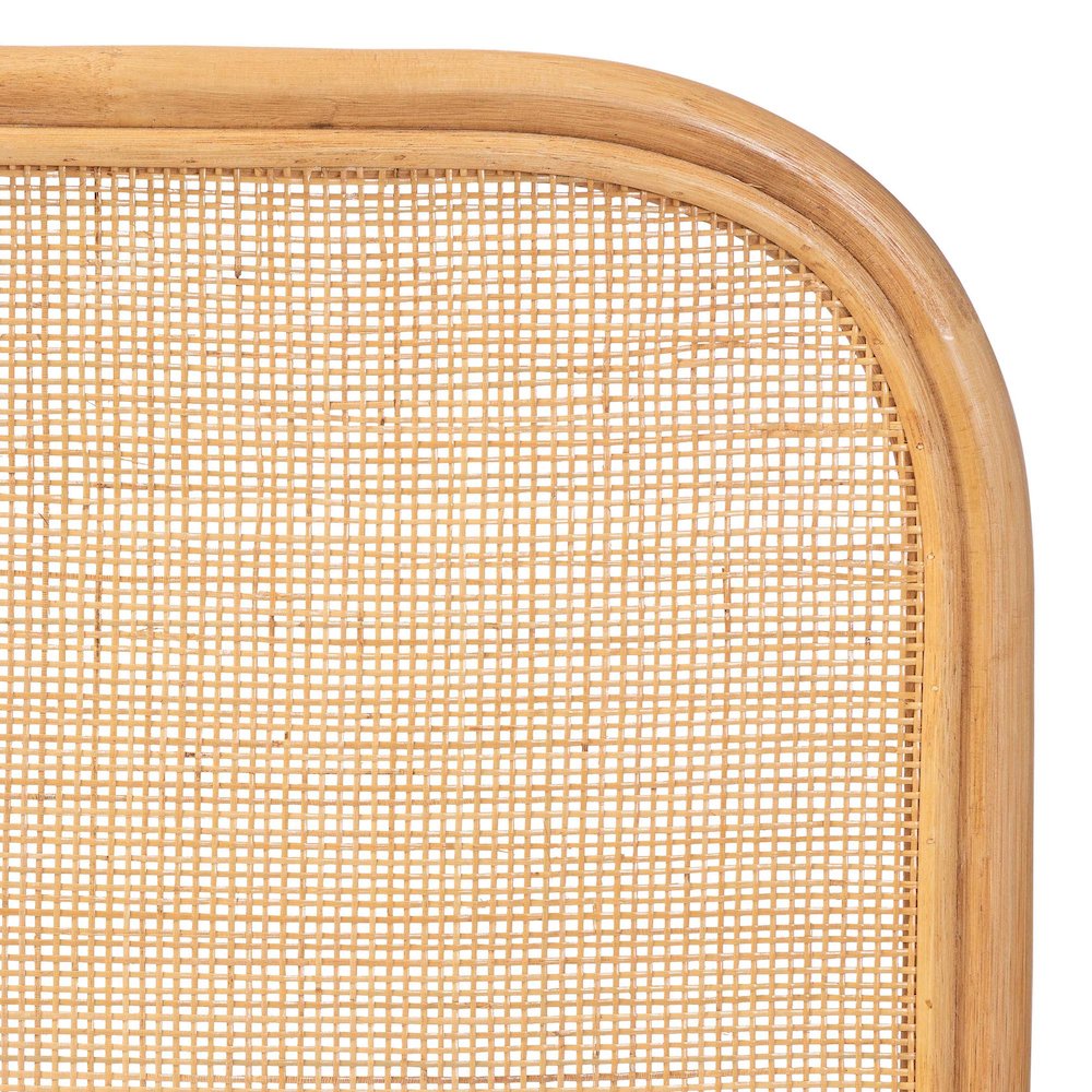 Agota Natural Rattan Standalone Headboard - Handwoven Wicker Panel. Picture 3