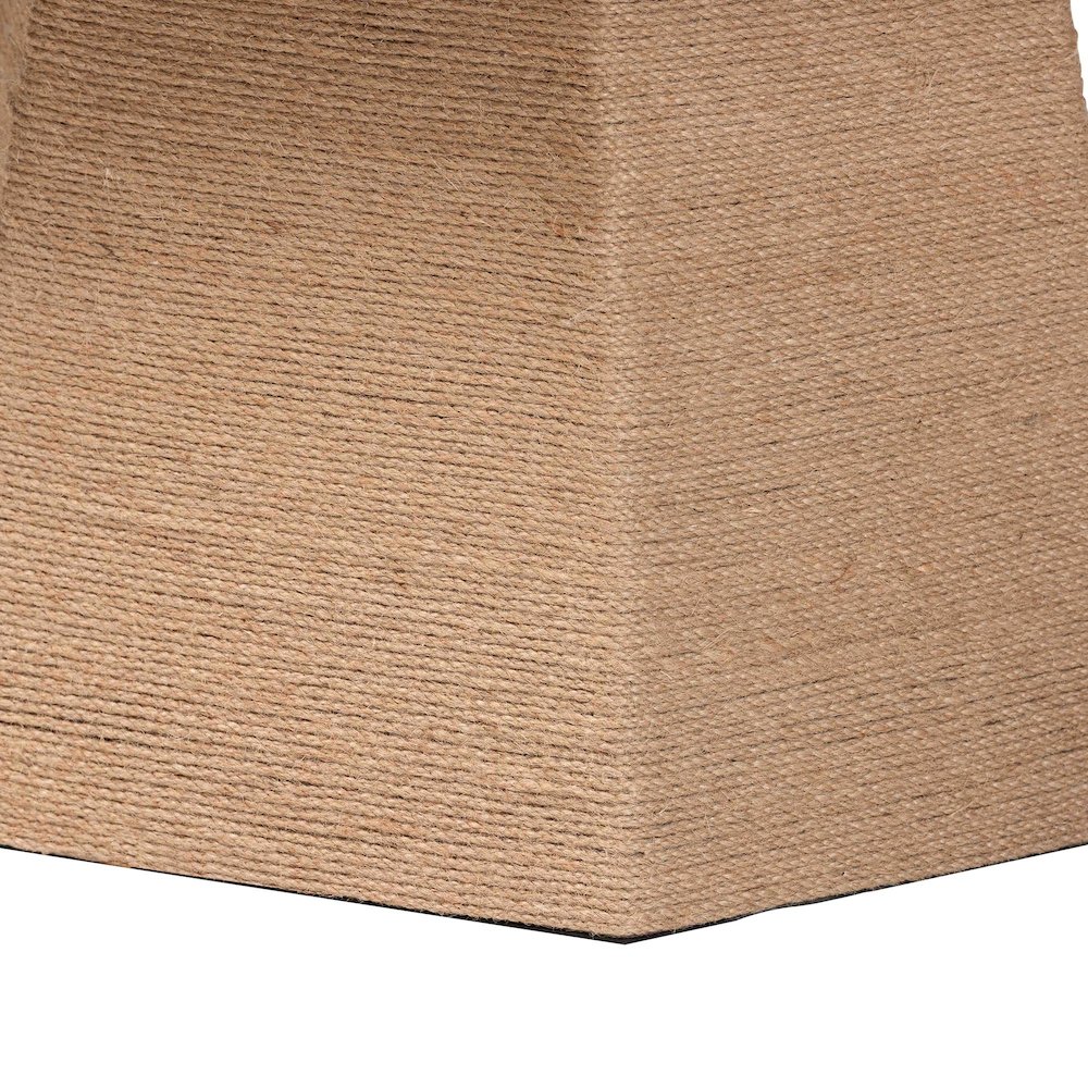 Natural Jute Coffee Table - Textured Handwoven Cocktail Table. Picture 5