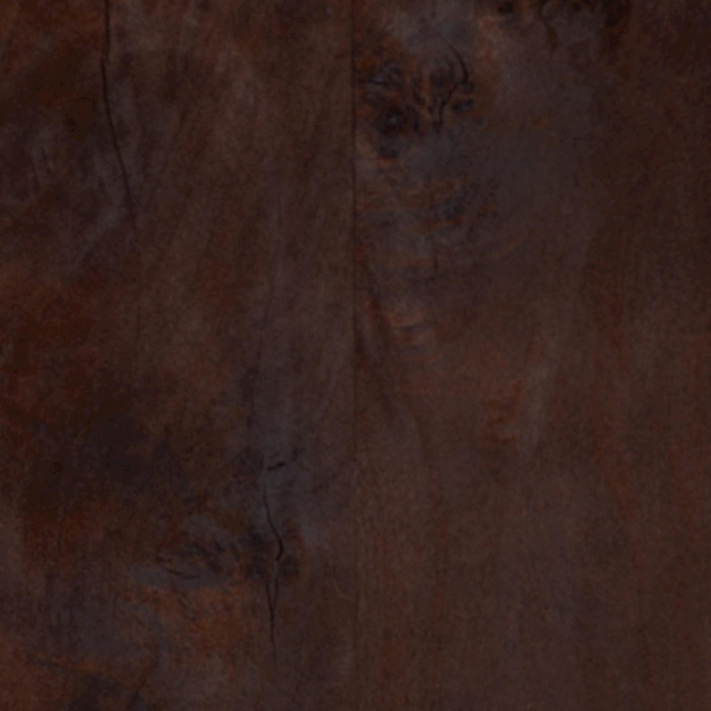 Revelle Real Burl Wood Console Table in Dark Walnut Brown. Picture 5
