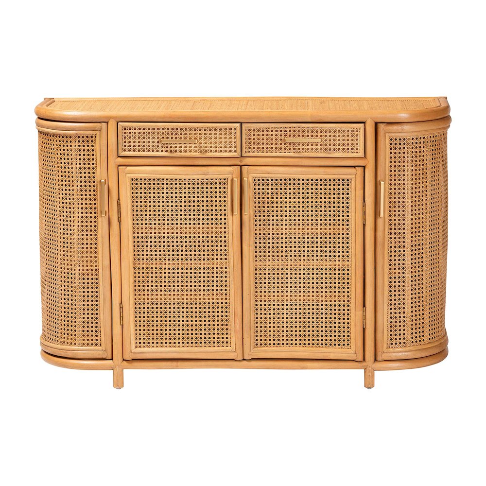 Natural Rattan Sideboard - Handwoven Wicker Buffet Credenza. Picture 3