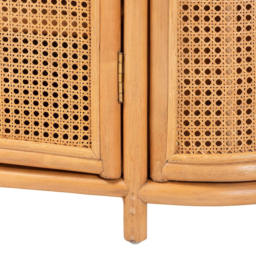 Natural Rattan Sideboard - Handwoven Wicker Buffet Credenza. Picture 6