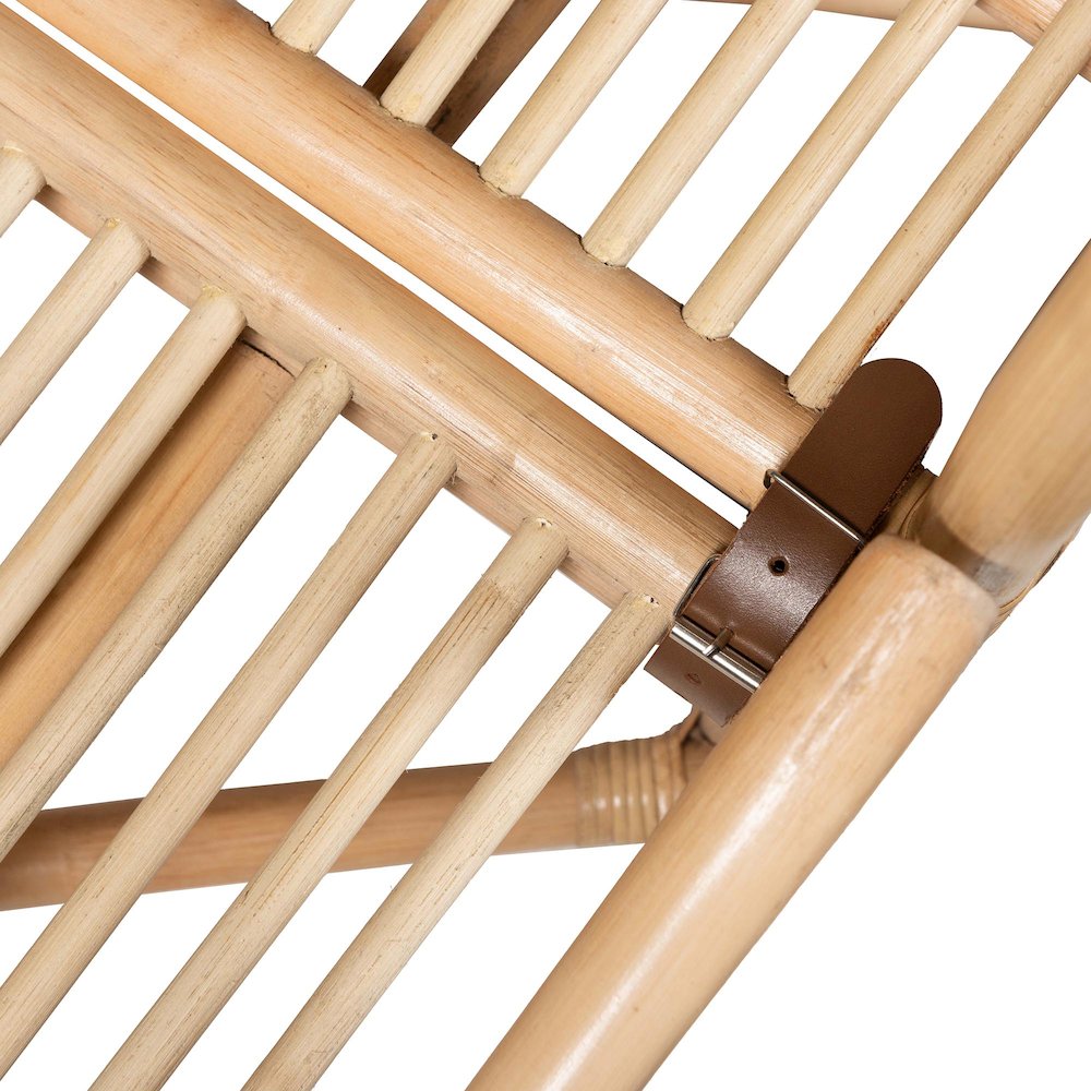 Rattan Bed Frame - Handwoven Wicker Headboard and Footboard, Queen. Picture 5