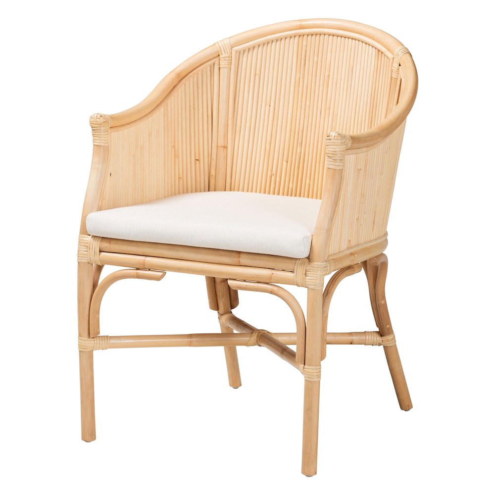 Hollis Natural Rattan Barrel Chair. Picture 2