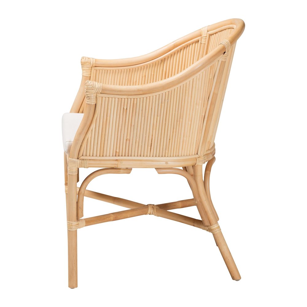 Hollis Natural Rattan Barrel Chair. Picture 3