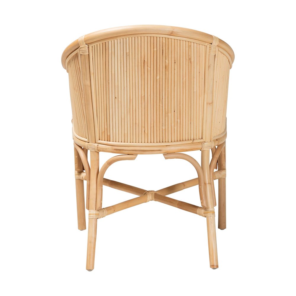 Hollis Natural Rattan Barrel Chair. Picture 4