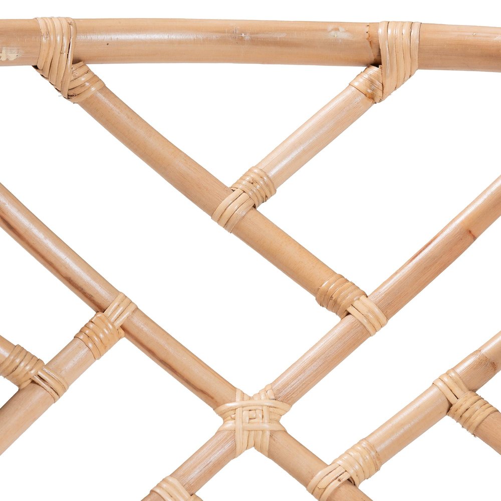 Natural Rattan Dining Chair - Handwoven Barrel Accent Chair. Picture 7
