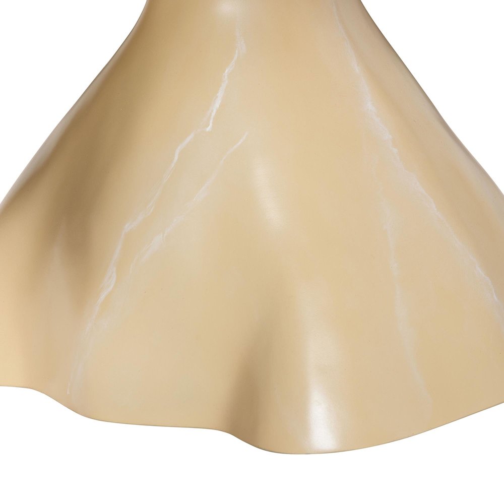 Marbled Resin Coffee Table - Sculptural Center Table, Cream. Picture 6