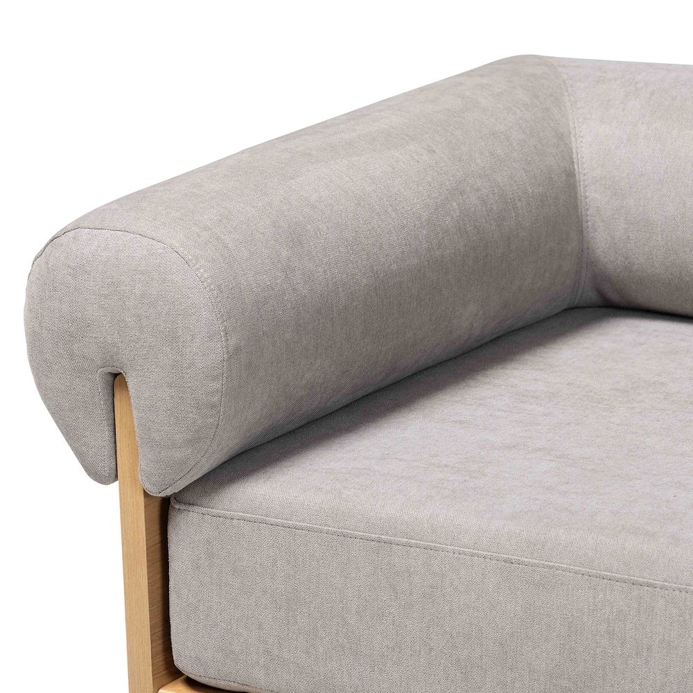 Baxton Studio Bertille Left-Arm Chaise Lounge. Picture 5