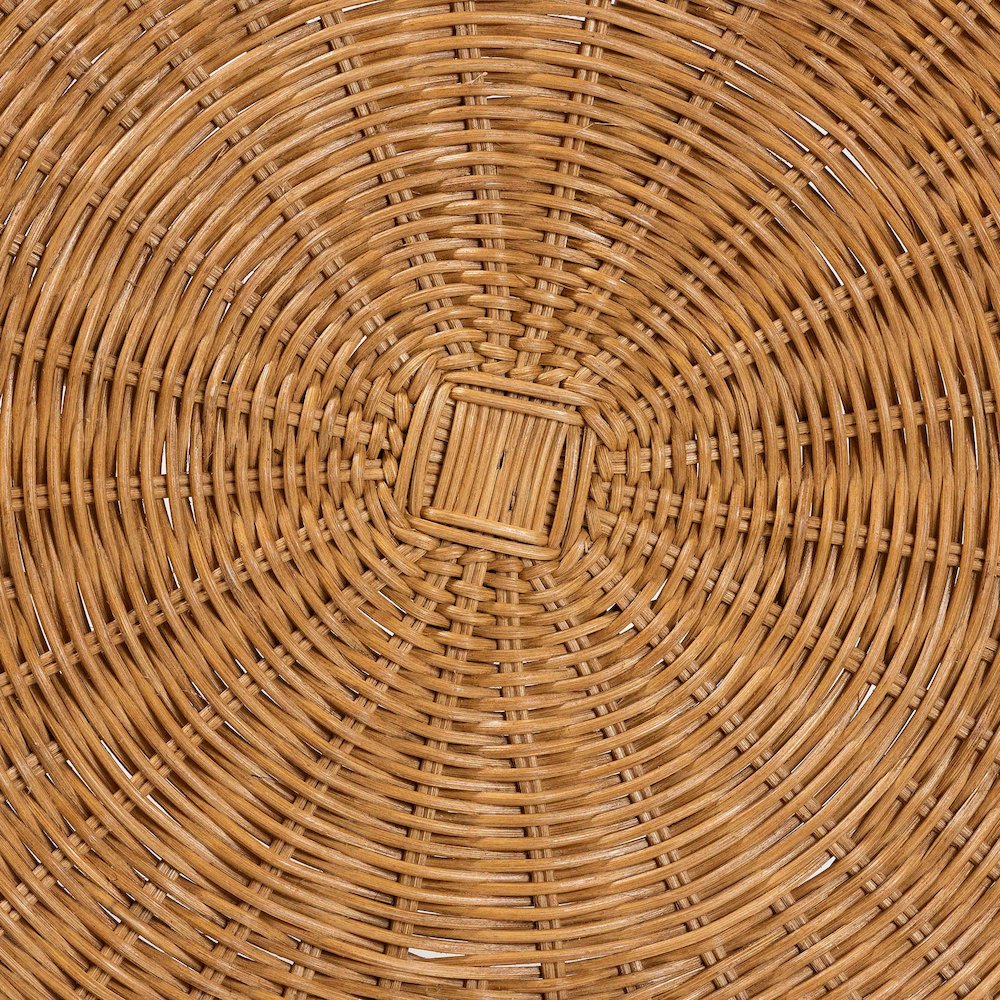 Jayana Natural Rattan Round End Table - Handwoven Wicker Accent Table. Picture 6