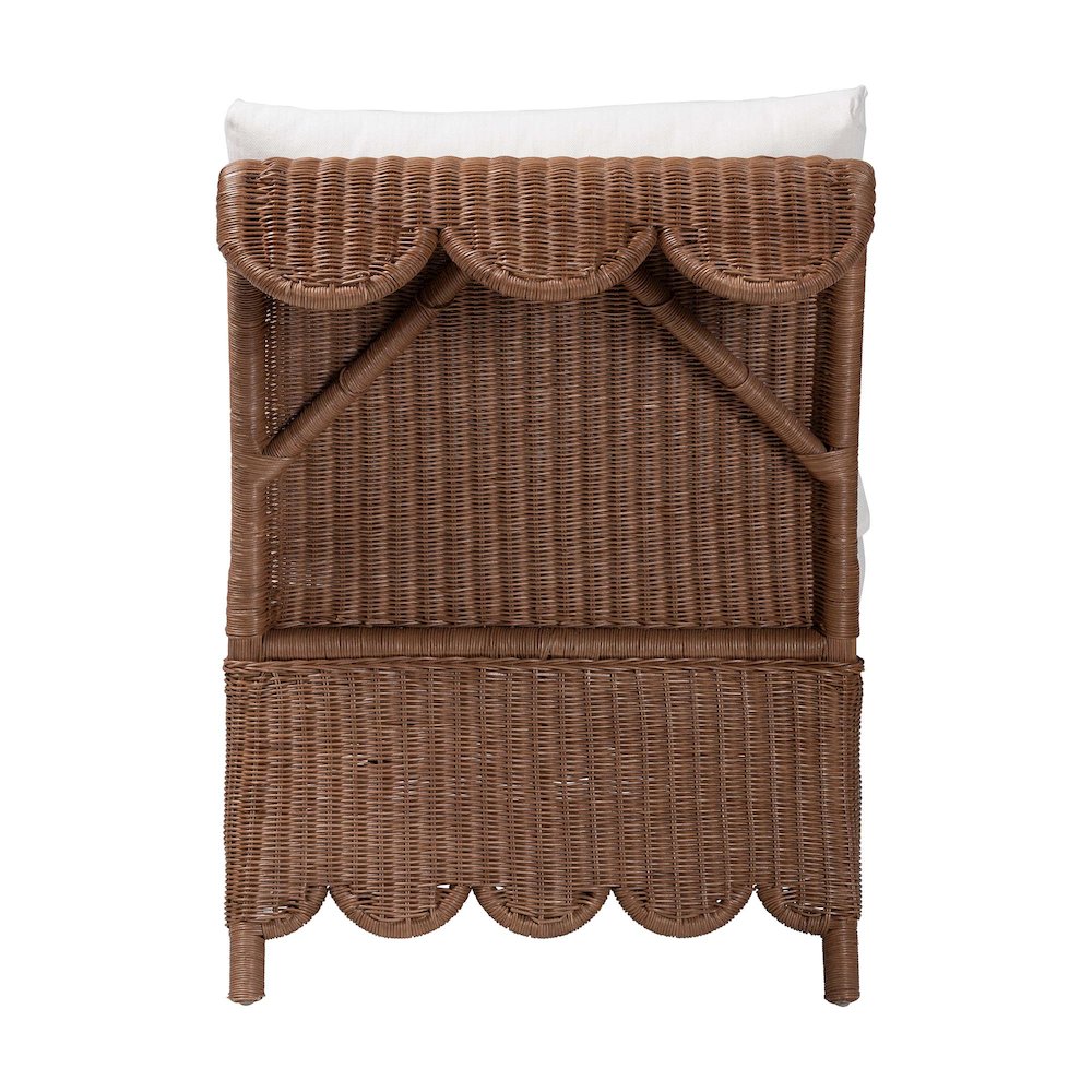 Natural Rattan Accent Chair - Handwoven Wicker Lounge Chair. Picture 4