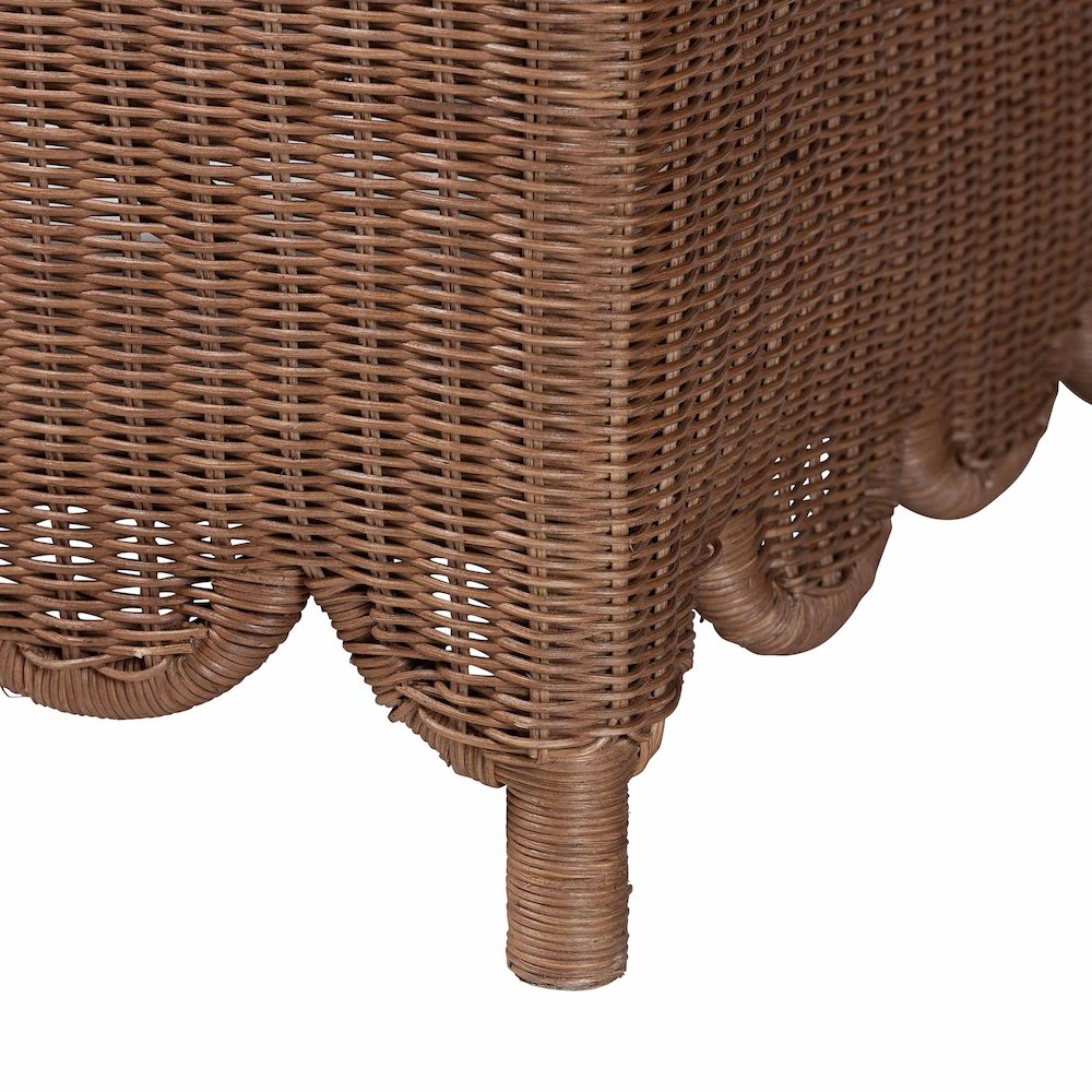 Natural Rattan Accent Chair - Handwoven Wicker Lounge Chair. Picture 5