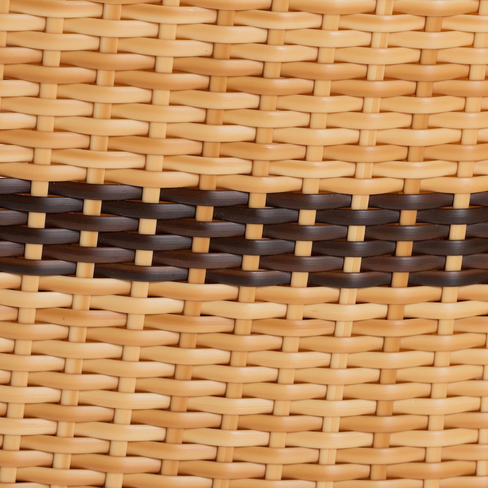 Rattan Dining Chair with Cushion - Barrel-Back Accent Chair with Synthetic Woven. Picture 7