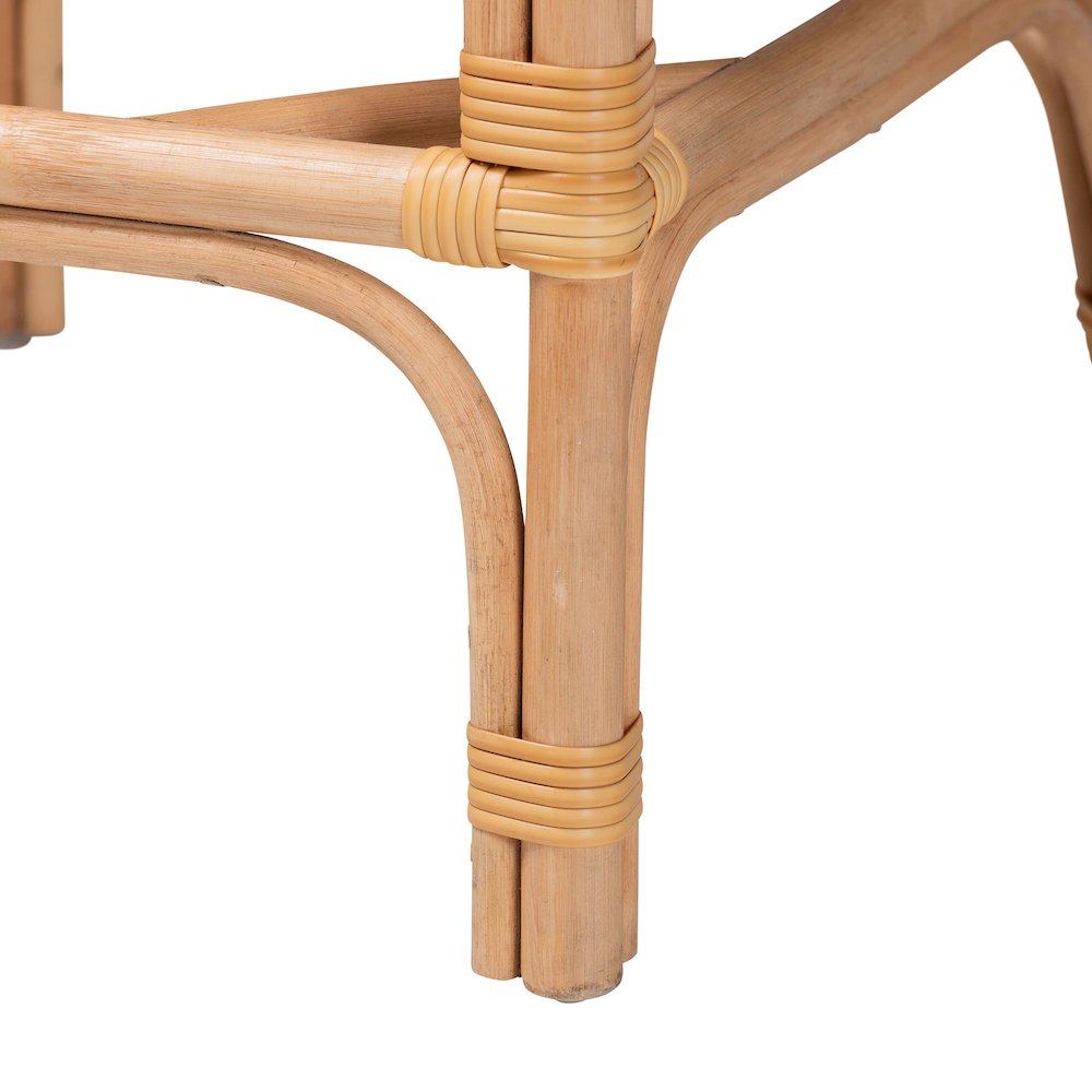 Rattan Counter Stool with Cushion-Barrel-Back Counter Chair with Synthetic Woven. Picture 6