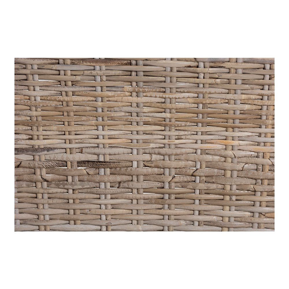 Lara Kubu Rattan Counter Stool with Wingback Design and Cushion, Grey. Picture 8