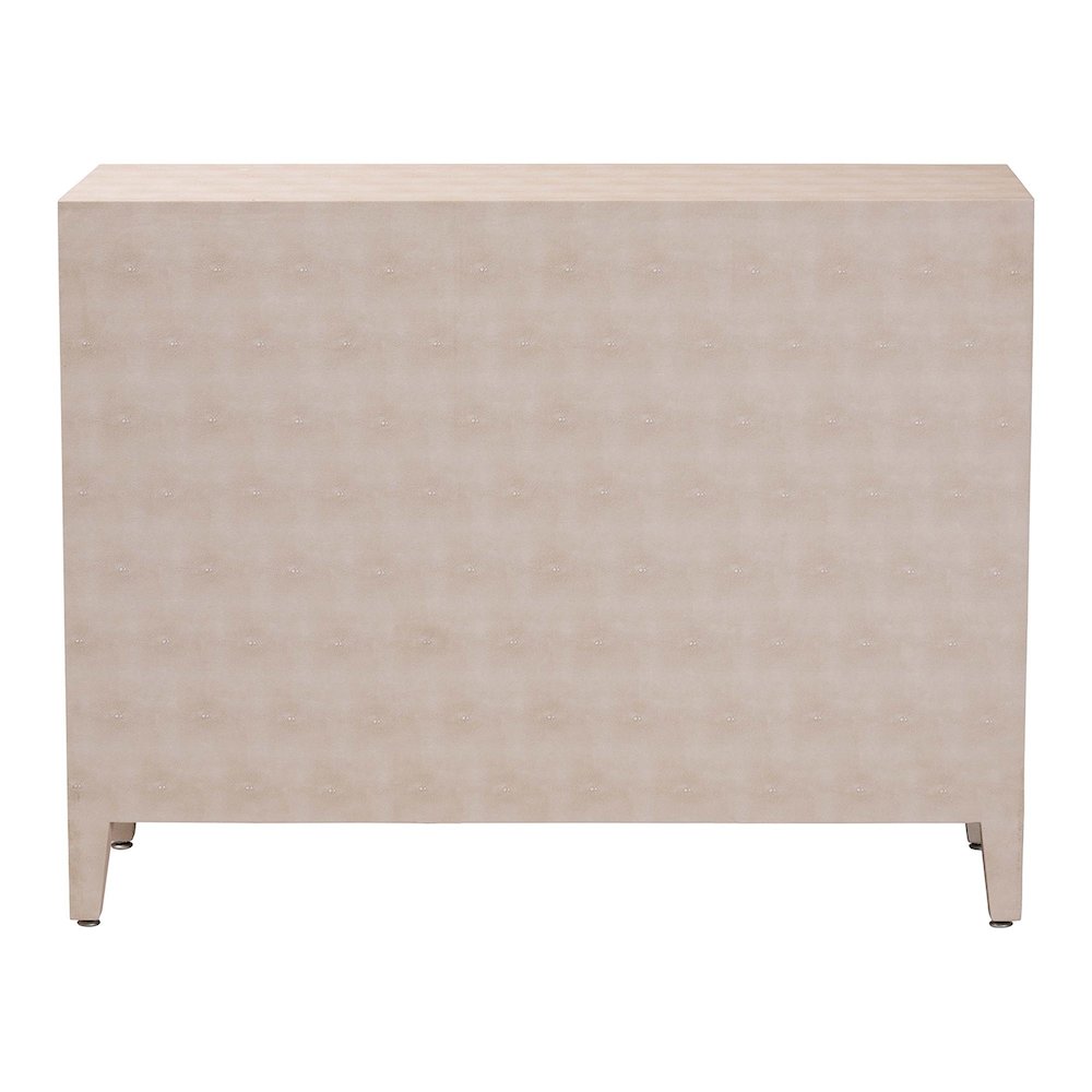 Faux Shagreen Storage Cabinet - Contemporary 2-Door Accent Sideboard. Picture 5