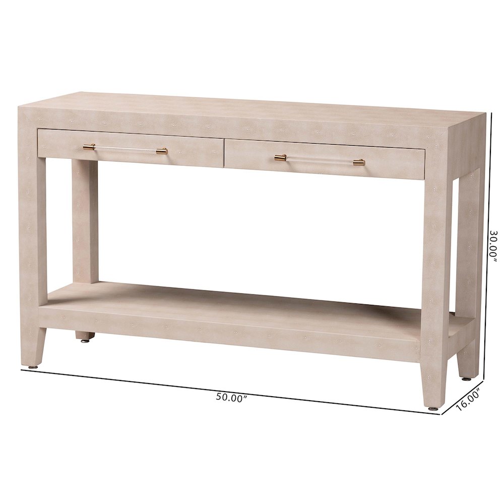 Faux Shagreen Console Table - Contemporary Accent Display Piece. Picture 10