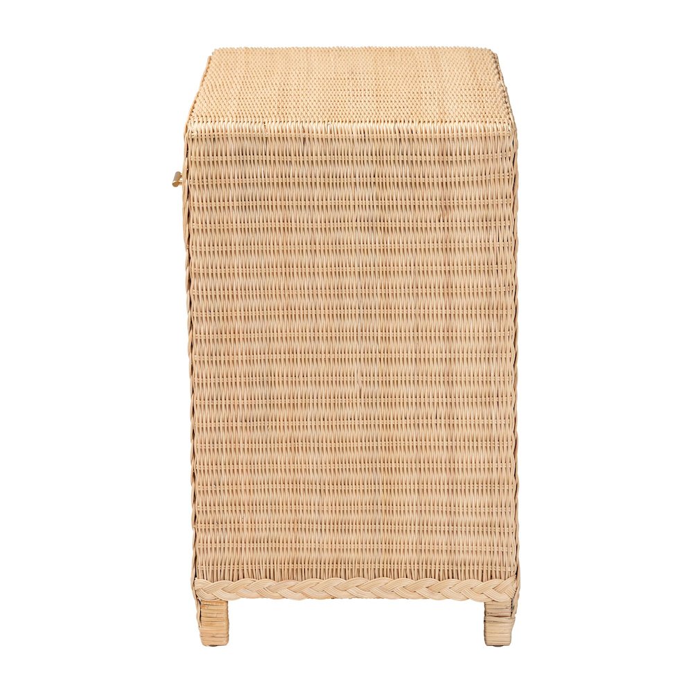 Lanica Braided Natural Rattan Console Table. Picture 4