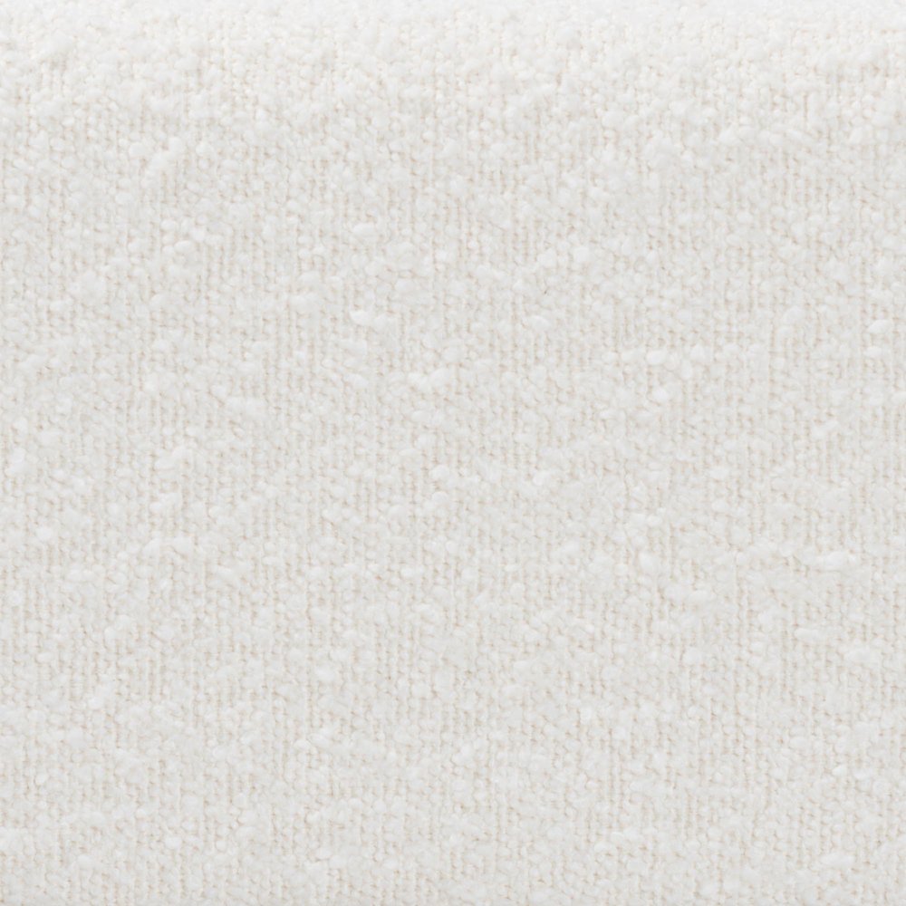 Boucle Upholstered Canopy Bed - Platform Bed with Tufted Headboard, Cream, Queen. Picture 6