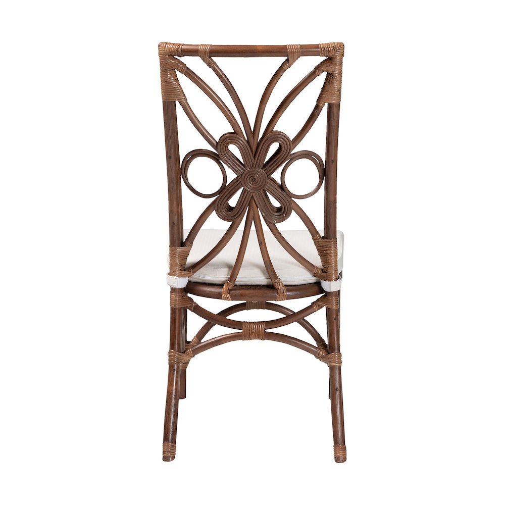 Dining Chair with Decorative Backrest and Cushioned Seat. Picture 4