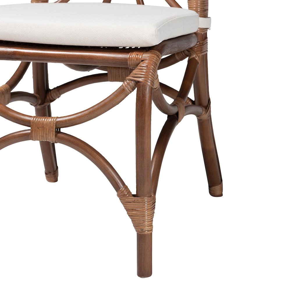 Dining Chair with Decorative Backrest and Cushioned Seat. Picture 6