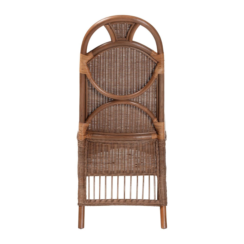 Natural Rattan Dining Chair - Handcrafted Wicker Accent Chair. Picture 4