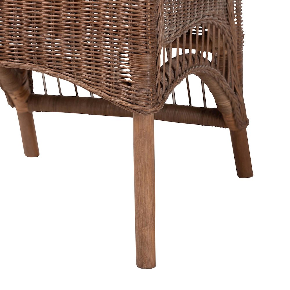 Natural Rattan Dining Chair - Handcrafted Wicker Accent Chair. Picture 6
