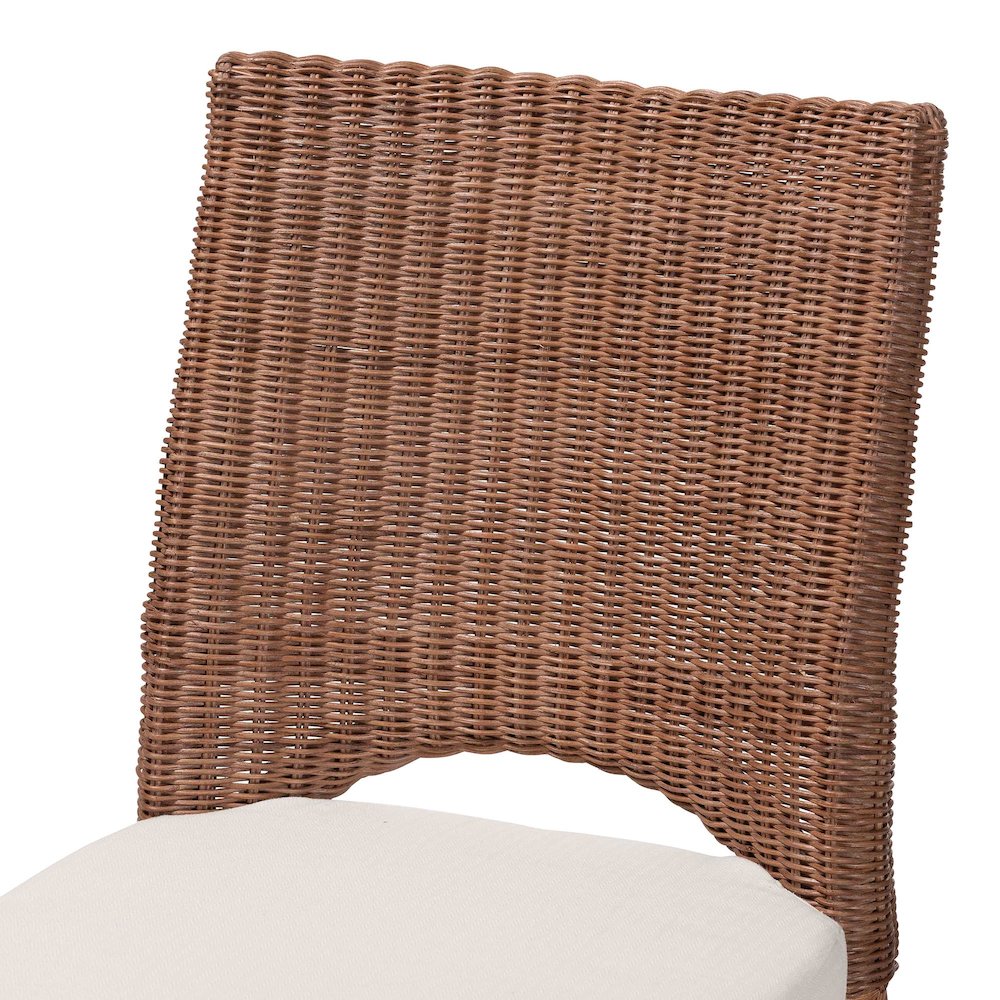Natural Rattan Dining Chair - Handcrafted Wicker Accent Chair. Picture 5